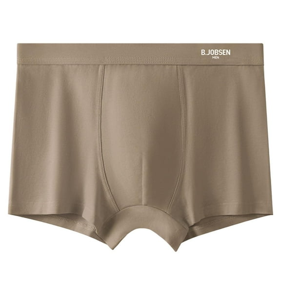 Riecok Mens Cotton Briefs Mid-Rise Stretch Breathable Soft Comfortable Tagless Plat Brifes Coffee XXXXL
