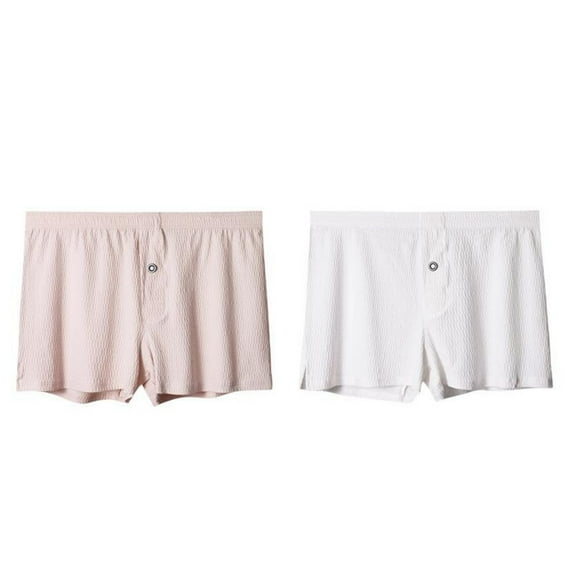 Riecok Mens Cotton Briefs Short Leg Mid-Rise Stretch Breathable Soft Comfortable Tagless Plat Brifes 2PC Skin L