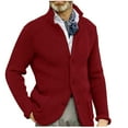 thumbnail image 1 of qelini Mens Dress Cardigans Collared Knitted Sweaters Solid Button down Long Sleeve Tops Dressy Casual Outerwear, 1 of 6