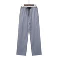 thumbnail image 1 of Riecok Mens Elastic Waist Pants Wide Leg Palazzo Pant Drawstring Solid Stylish Trousers with Pockets Gray 4XL, 1 of 4