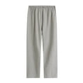 thumbnail image 1 of Riecok Mens Flannel Sleep Pants Elastic Waist Soft Cozy Pajama Bottoms Solid Color Trendy Fuzzy Lounge Pants Gray XL, 1 of 2