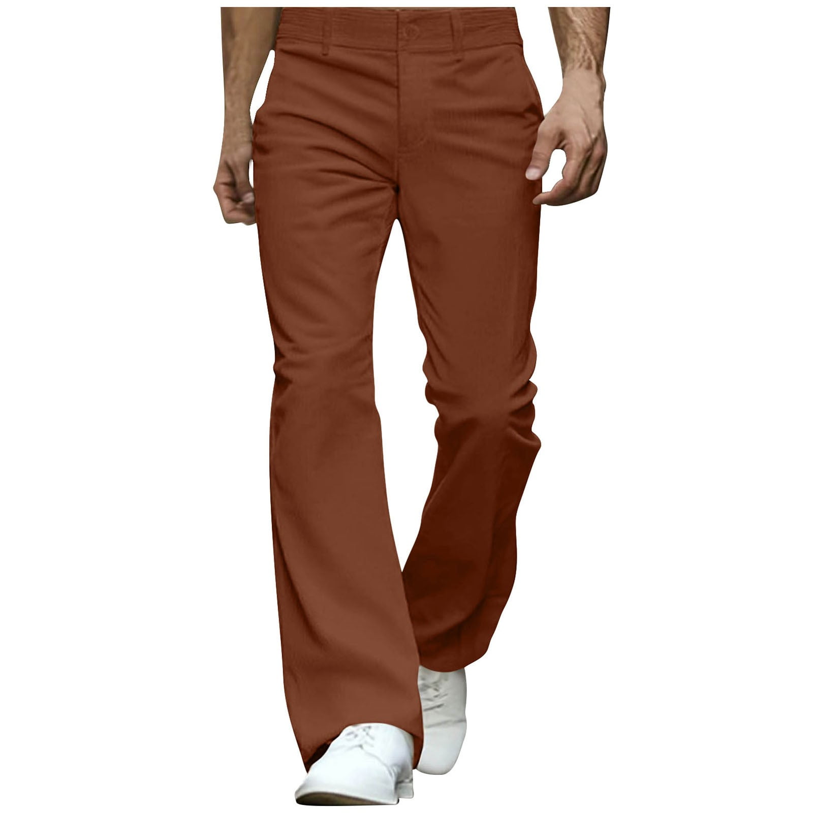 Riecok Mens Flared Dress Pants Wide Leg Baggy Formal Partys Pants Solid  Work Trousers Brown 3XL - Walmart.com