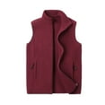 thumbnail image 1 of Riecok Mens Fleece Vest Stand up Collar Sleeveless Jackets Zip up Coats with Pockets Casual Comfortable Outerwear, 1 of 3
