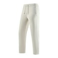thumbnail image 1 of Riecok Mens Full Length Pants Drawstring Elastic Waist Baggy Pants Solid Casual Trousers Gray 3XL, 1 of 2