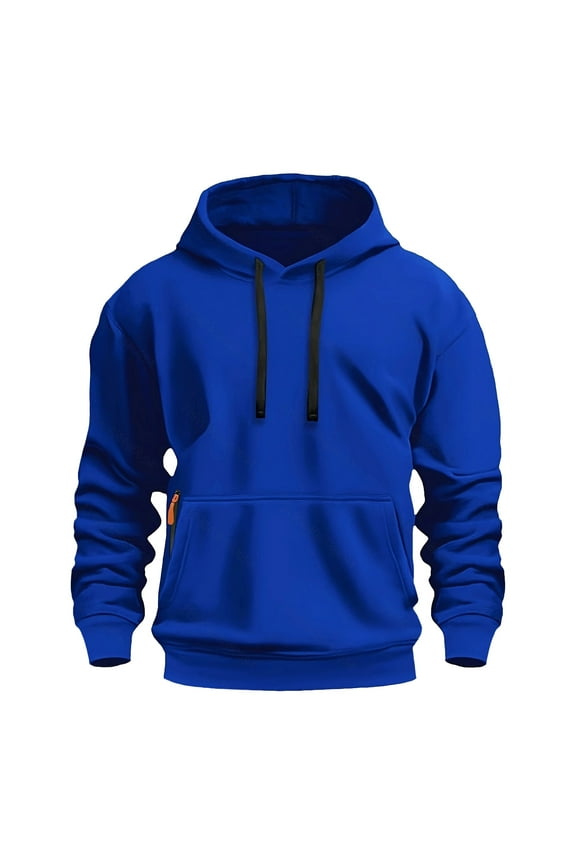 Mens Full Zip Fleece Jacket Long Sleeve Hooded Jackets Fuzzy Solid Coats with Pockets Casual Trendy Outetwear