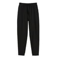 thumbnail image 1 of Riecok Mens Graphic Lounge Pants Elastic Waist Wide Leg Pajama Bottoms Solid Color Trendy Fuzzy Lounge Pants Black XL, 1 of 3