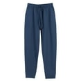thumbnail image 1 of Riecok Mens Graphic Lounge Pants Elastic Waist Wide Leg Pajama Bottoms Solid Color Trendy Fuzzy Lounge Pants Blue L, 1 of 3