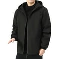 thumbnail image 1 of Riecok Mens Light Jacket Long Sleeve Hooded Jackets Zip Up Fleece Coats with Pockets Althletic Warm Outetwear, 1 of 4