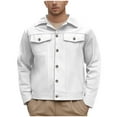 thumbnail image 1 of Riecok Mens Lightweight Jacket Long Sleeve Lapel Casual Windbreaker Stylish Clothes for Outdoor Hiking, 1 of 8