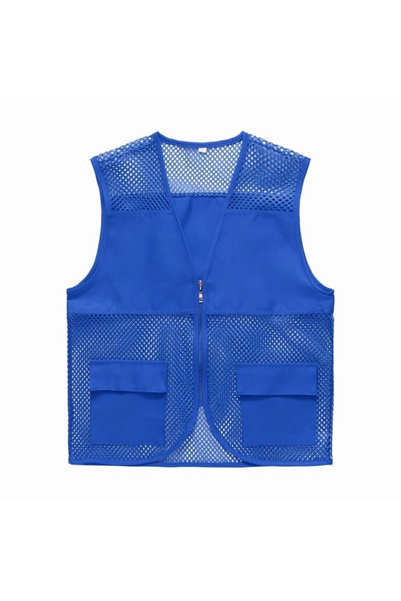Mens Outdoor Vest for Work with Multi Pockets Lightweight Breathable Sleeveless Jackets Zip up Travel Outerwear