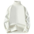 thumbnail image 1 of qelini Mens Pullover Sweater Mock Neck Knitted Sweaters Solid Long Sleeve Tops Lightweight Warm Blouses, 1 of 3