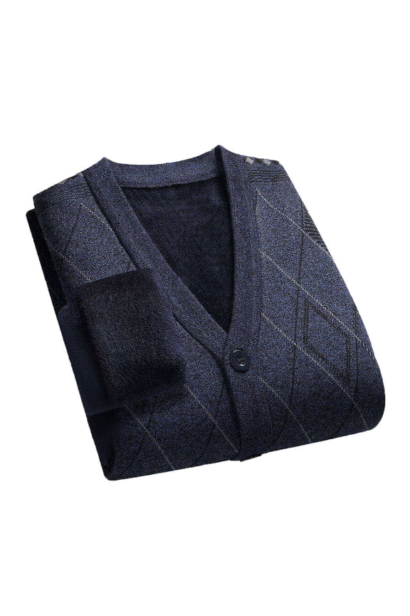 Mens Sweaters Cardigans V Neck Sweaters Solid Button down Long Sleeve Tops Thermal Casual Outerwear