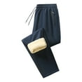 thumbnail image 1 of Riecok Mens Sweatpants with Pockets Drawstring Elastic Waist Zipper Pockets Pants Solid Casual Trousers Blue 2XL, 1 of 3