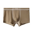 thumbnail image 1 of Riecok Mens Trunk Briefs Mid-Rise Stretch Breathable Casual Fashion Brief Underwear Brown XXXL, 1 of 5