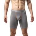 thumbnail image 1 of Riecok Mens Trunk Briefs Mid-Rise Stretch Breathable Covered Waistband Athletic Boxer Briefs Dark Gray XXL, 1 of 5