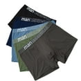 thumbnail image 1 of Riecok Mens Trunk Underwear Cotton Mid-Rise Stretch Breathable Fashion Soft Athletic Underpants 5PC Multicolor XXL, 1 of 7