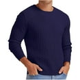thumbnail image 1 of qelini Mens Winter Sweaters V Neck Pullover Knitted Sweaters Solid Long Sleeve Tops Soft Comfortable Blouses, 1 of 5