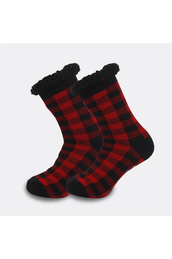 Mens Wool Socks Lightweight Non Slip Grip Ruffle Socks Mid Calf Stretched Breathable Soft Cozy Sleeping Socks for Travel Hiking and Running