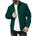 thumbnail image 1 of Riecok Mens Zip up Jacket Long Sleeve Lapel Lightweight Coats with Pockets Stylish Outwear for Outdoor Hiking, 1 of 8