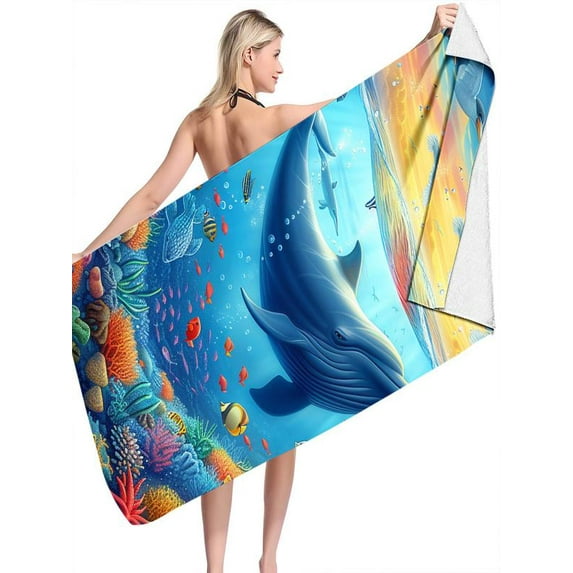 Riecok New Coral Velvet Towel Bath Towel Bath Towel Set Summer Ultra Soft Beach Towels Washcloths Gray Free Size
