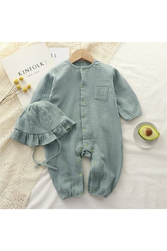 Newborn Baby Girl Boy Outfit Round Neck Long Sleeve Easy to Put on and Take Off Cute Patterns Loose Print Blue 3 Months