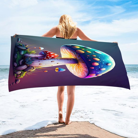 Riecok Oversized Beach Towels tata towel Summer Yoga Pool Absorbent Quick Dry Sandproof Beach Towels workout towels for gym sweat Multicolor B