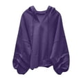 thumbnail image 1 of Riecok Oversized Sweatshirt for Women Oversized Long Sleeve Hooded Pullover Pullover Tops Solid Baggy Fall Clothes, 1 of 3