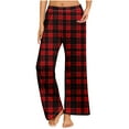 thumbnail image 1 of Riecok Pajama Pants for Women Plus Size Elastic Waist Straight Leg Lounge Pants Christmas Print Trendy Casual Pajama Bottoms Multicolor 2XL, 1 of 7