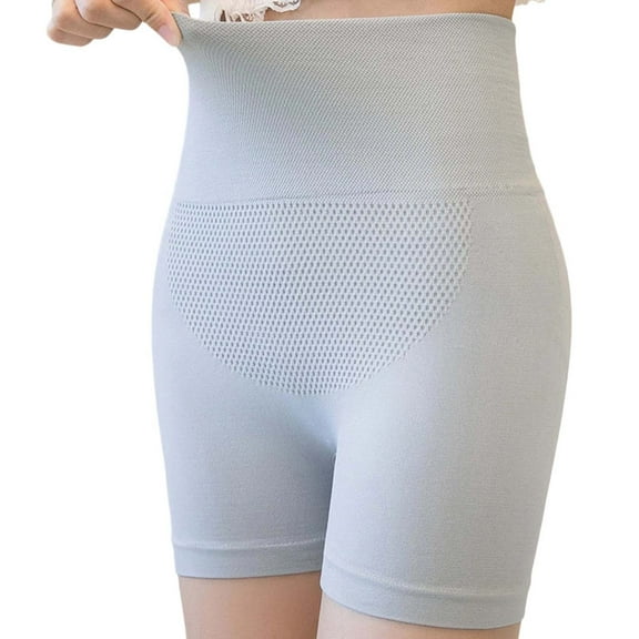 Riecok Panties for Women High Waist Butt Lifting Stretch Breathable Soft Comfortable Briefs Gray Free Size