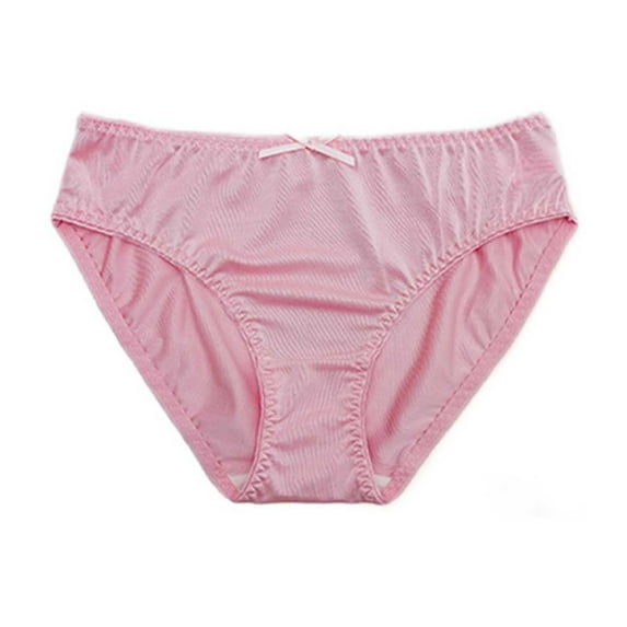 Riecok Panties for Women Lace Stretch Plus Size Breathable Soft Comfortable Briefs Pink S