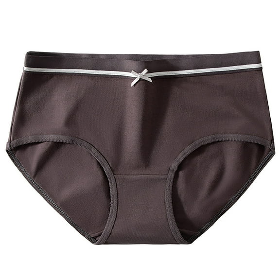 Riecok Panties for Women Seamless Stretch Ice Silk Breathable Soft Comfortable Briefs Dark Gray M