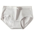 thumbnail image 1 of Riecok Panties for Women Seamless Stretch Ice Silk Breathable Soft Comfortable Briefs Gray XL, 1 of 2