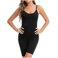 thumbnail image 1 of Riecok Plus Size Bodysuit Shapewear Seamless Stretchy Sleeveless Jumpsuits Solid Spaghetti Strap Activewear Shapewear, 1 of 4