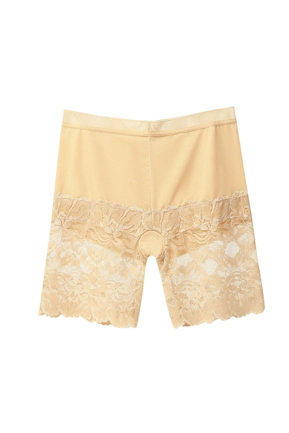 Plus Size Brief Panties High Waist Tummy Control Butt Lifting Stretch Full Front Back Coverage Underwear Khaki XXL