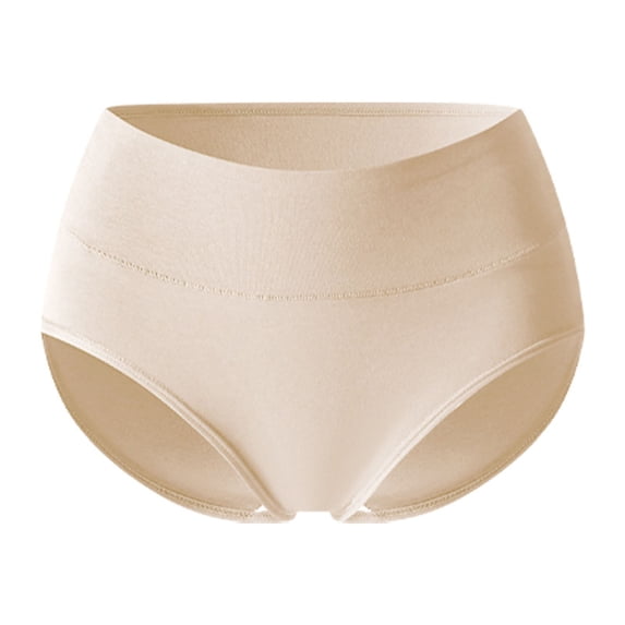 Riecok Plus Size Brief Panties Lace Tummy Control Butt Lifting Breathable Full Front Back Coverage Underwear White L