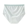 thumbnail image 1 of Riecok Plus Size Brief Underwear for Women 5 Pack High Waist Stretch Solid Breathable Comfortable Panties Green L, 1 of 2