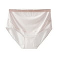thumbnail image 1 of Riecok Plus Size Brief Underwear for Women 5 Pack High Waist Stretch Solid Breathable Comfortable Panties Pink L, 1 of 2