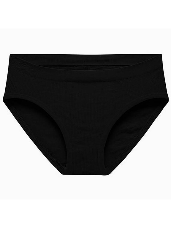 Plus Size Briefs for Women Seamless Plus Size Butt Lifting Stretch Full Front Back Coverage Underwear Black L