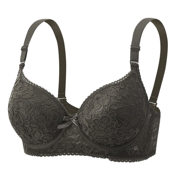 Riecok Plus Size Everyday Bras Back Smoothing Gathered Soft Comfort Breathable Daliy Sport Bras Army Green XL