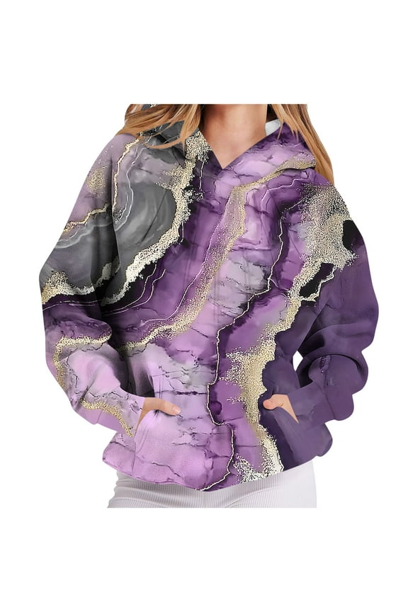 Plus Size Hoodies for Women Crewneck Long Sleeve Hooded Sweatshirts Pullover Pleated Tops Cozy Fall Clothes