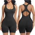 thumbnail image 1 of Riecok Plus Size Shapewear Bodysuit Seamless Stretchy Sleeveless Jumpsuits Solid Spaghetti Strap Workout Yoga Shapewear, 1 of 5