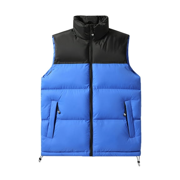 Riecok Puffer Vest for Men Stand up Collar Sleeveless Jackets Zip up Coats with Pockets Casual Athletic Outerwear