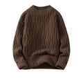 thumbnail image 1 of qelini Pullover Sweaters for Men Mock Neck Knitted Sweaters Solid Long Sleeve Tops Classic Thermal Blouses, 1 of 5