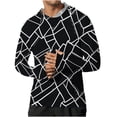 thumbnail image 1 of Riecok Rash Guard Shirts for Men Printed Long Sleeve Sun Protection Pullover Breathable Hooded Tops Fishing Clothes White S, 1 of 6