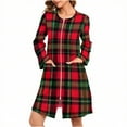 thumbnail image 1 of Riecok Robes for Women Zip Front Christmas Long Sleeve Loungewear Knee Length Sleepwear with Pockets, 1 of 8