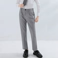 thumbnail image 1 of Riecok School Uniform Pants for Boys Elastic Waist with Pockets Solid Color Casual Trackpants Gray 160, 1 of 6
