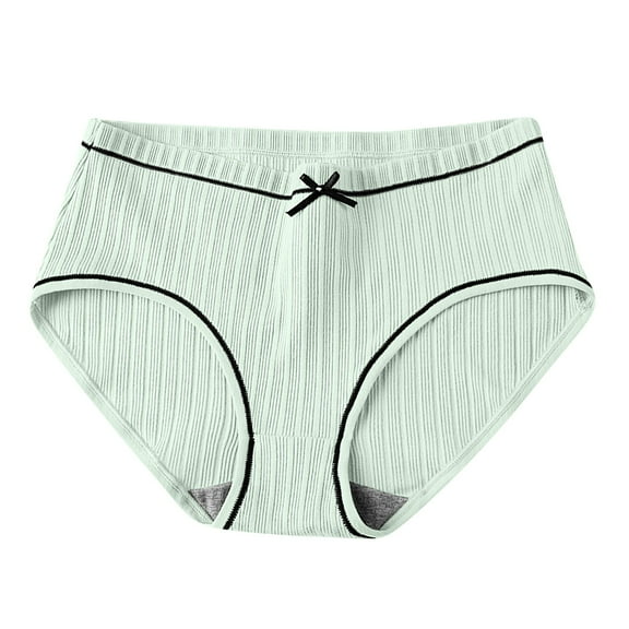 Riecok Seamless Underwear for Women Stretch Plus Size Plus Size Breathable Comfortable Underwear Panties Green M