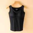thumbnail image 1 of Riecok Shapewear Bodysuit for Women Thermal Underwear for Women Round-Neck Built-In Breast Pads Button Warmth Winter Fall Fashion Comfortable Soft Black XL, 1 of 3