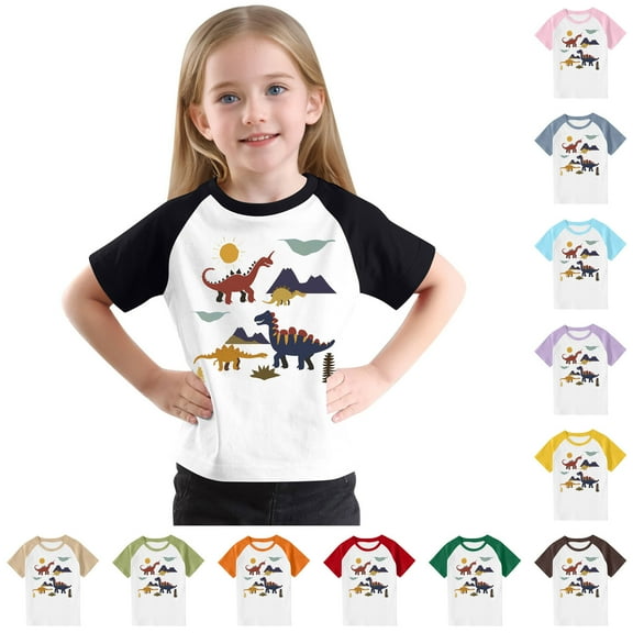 Riecok Short Sleeve Blouses for Kid Dressy Crewneck Comfortable Shirt Kids Clothes Toddler Kids Boy Lightweight Trendy Outfits Blouses Top Summer 7 T Navy