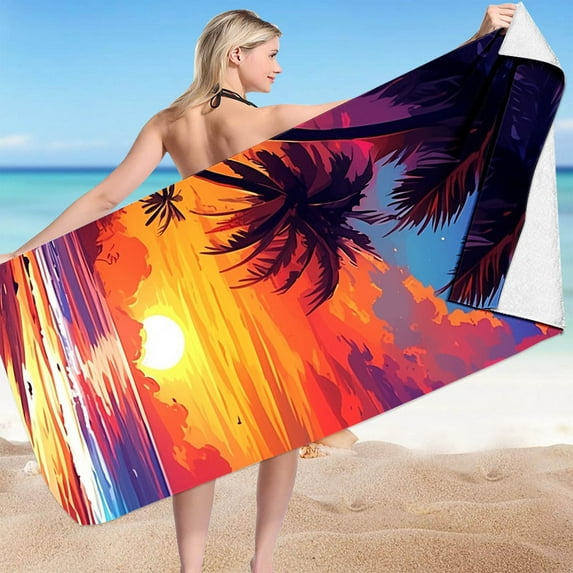 Riecok Sketch Style Gaming Beach Towels Bathroom Towels Summer Summer Vacation Beach Towels Microfiber Towel A 29x59CM